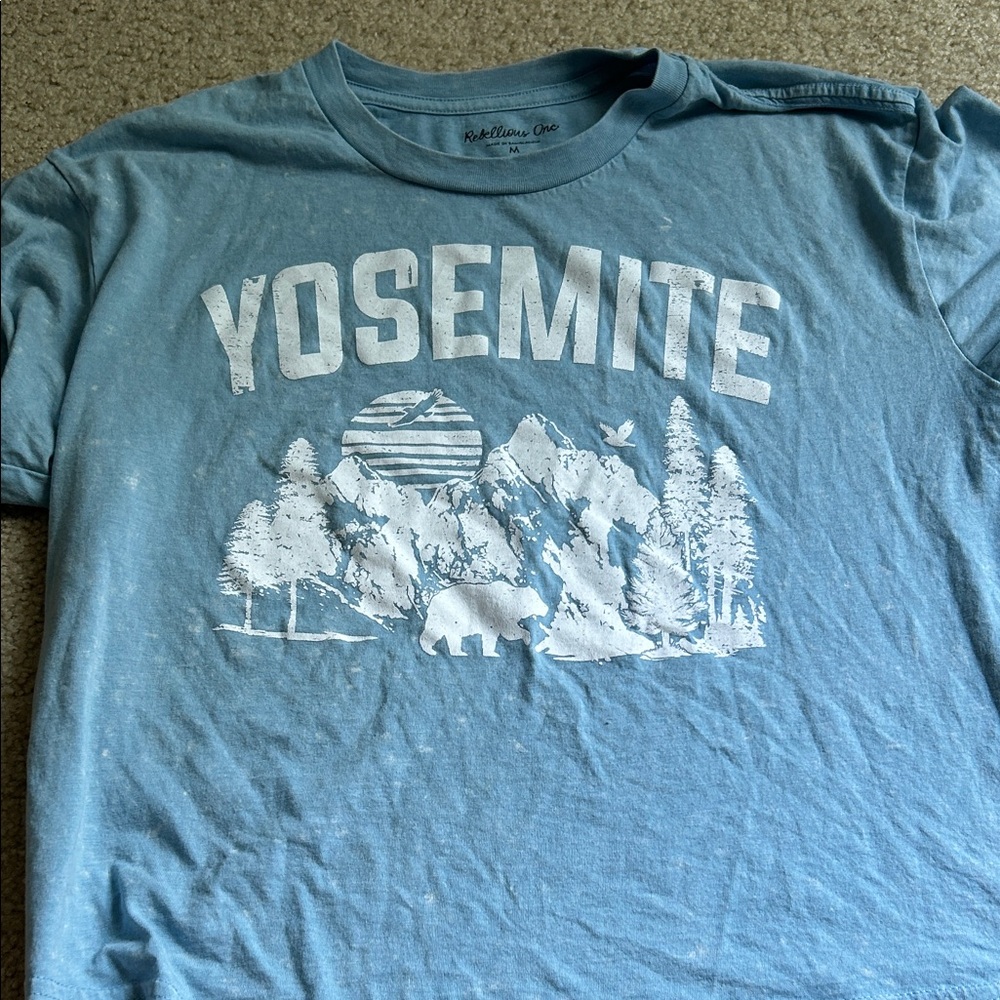 Rebellious One Blue Yosemite Graphic Tee